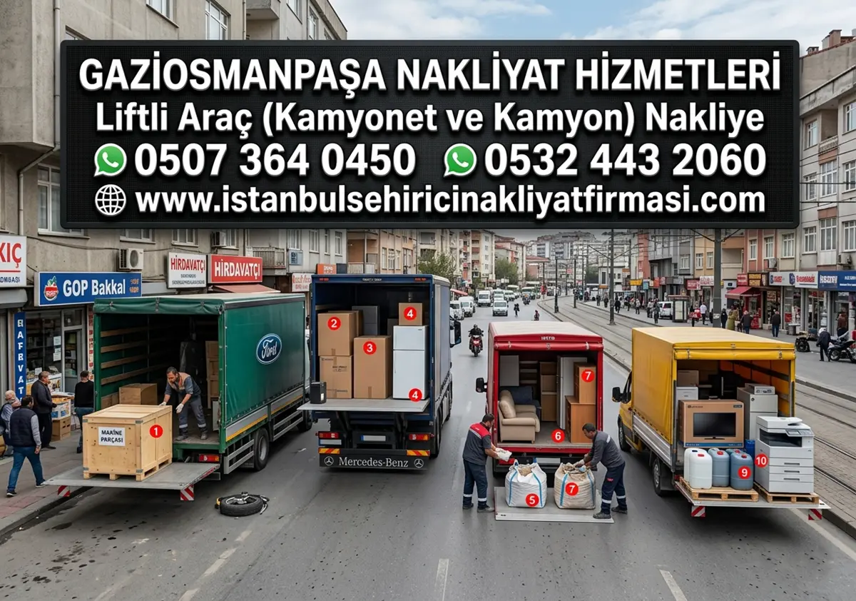 GAZİOSMANPAŞA LİFTLİ ARAÇ NAKLİYE UZMANI